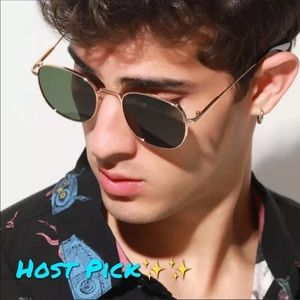 Unisex Sunglasses \\ Green Oval Round (HOST PICK)